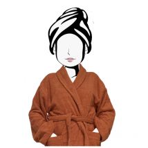 Peignoir en coton 500gr/m2 Taille 10-12 ans lagune terra, par Soleil d'Ocre