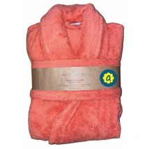 Peignoir en coton Bio, coloris corail, Taille s