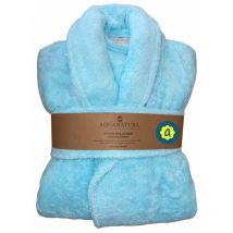 Peignoir en coton Bio, coloris lagon, Taille m