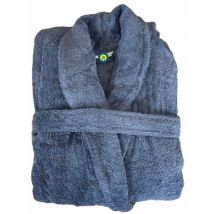 Peignoir en coton Bio, coloris Myrtille, Taille M