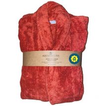 Peignoir en coton Bio, coloris paprika, Taille XL