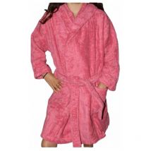 Peignoir en coton Bio enfant, coloris framboise, Taille 6 ans