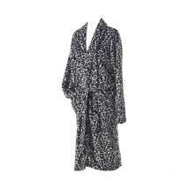 Peignoir Flanelle Imprimé 'Léopard' Gris