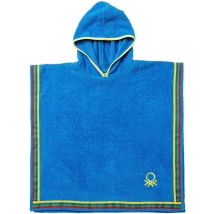 Peignoir poncho enfant 7-14 ans 380 gsm 100% coton bleu - bleu