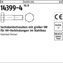 Peiner - En 14399-4 Sechskant-schaftschraube M30x170 Stahl 10.9 Blank
