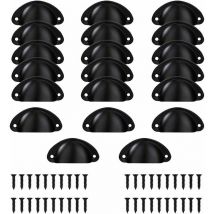Poignee De Meuble Cuisine, 20 Pièces Poignée Meuble, Bouton De Meuble, Poignet Meuble, Poignee De Meuble Cuisine Noir En Fer Courbé Pour DéCorer Des