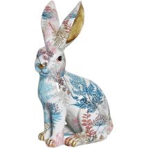 Peinture à l'huile de Pâques Lapin peint Résine Artisanat Maison Salon Jardin Patio Décoration Ornement