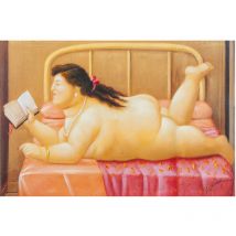 Peinture à l'huile sur toile realisé manuallement nudità botero