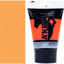 PEINTURE ACRYLIQUE A'KRYL tube Renesans 100ml 50 ORANGE FLUORESCENT