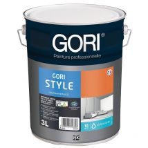 Peinture acrylique murs et plafonds Gori style velours blanc bidon de 3l Gori