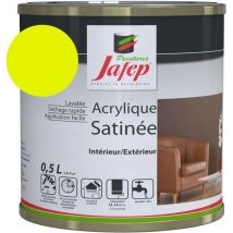 Peinture acrylique satinée jaune canari Jafep 0,5 l