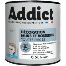 Addict - Peinture Déco.M&Bois mat cendre 0,5L