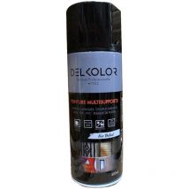 Delkolor - Peinture en Aérosol - Couleurs ral - 400ml Finition: Mat - Couleur: ral 9005 Noir foncé