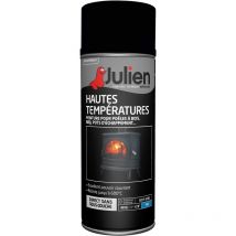 Peinture aérosol Hautes Températures (jusqu'à 600°C) - Mat Noir - 400 ml Julien