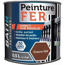 Peinture Fer forgé 0.5 litre cuivre - batir