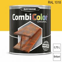 Peinture fer CombiColor Original ral 1018 Jaune zinc brillant 750ml Rust-oleum