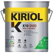 K10 duo blanc brillant 2,5L -Primaire/finition à base de résines alkydes Kiriol