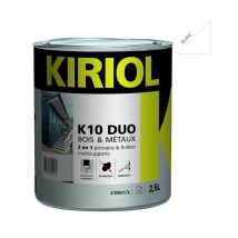 K10 duo blanc satin 2,5L - Primaire/finition à base de résines alkydes Kiriol
