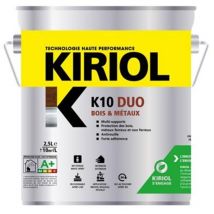 K10 DUO SATIN GRIS CLAIR 2,5L - Primaire/finition à base de résines alkydes - KIRIOL