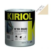 K10 duo satin blanc perle 2,5L - Primaire/finition à base de résines alkydes Kiriol