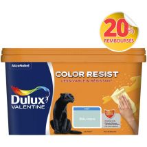 Peinture bicouche intérieure Color Resist Murs et Boiseries Mat Bleu Aqua 2,5L Dulux Valentine