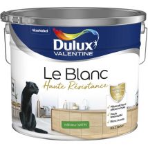 Dulux Valentine - Peinture Blanche Haute Resistance Satin Blanc 10 l
