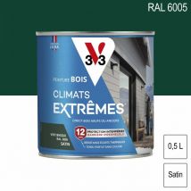 Peinture bois extérieur Climats Extrêmes ral 6005 Vert basque satin 0,5L V33