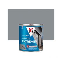 Peinture bois extérieur Climats extrêmes gris galet satiné 0.5 l - V33