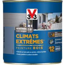 Peinture bois extérieur Climats extrêmes bleu provence satiné 0.5 l - V33