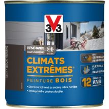 Peinture bois extérieur Climats extrêmes brun havane satiné 0.5 l - V33