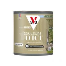 Peinture bois extérieur Couleurs d'Ici V33 Jaune kaki Velours 0,5L