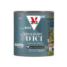 Peinture bois extérieur Couleurs d'Ici V33 Bleu feutré Velours 0,5L