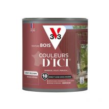 Peinture bois extérieur Couleurs d'Ici V33 Rouge intense Velours 0,5L