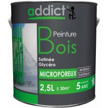 Peinture Bois 2.5 litres noir Addict