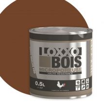Peinture Bois Glycéro Microporeuse - Haute Résistance - Intérieur & Extérieur Couleur: Brun fauve - Conditionnement: 0.5L - Loxxo