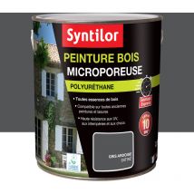 Peinture Bois Microporeuse Syntilor 2,5L Gris Ardoise Satiné