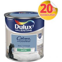 Peinture Crème De Couleur Satin Bleu Vintage 0,5 l Dulux Valentine