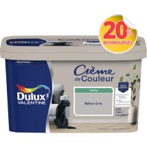 Peinture Crème De Couleur Satin Béton Gris 2,5 l Dulux Valentine