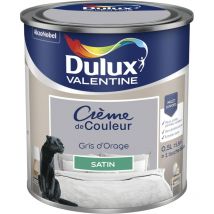 Peinture Crème De Couleur Satin Gris d'Orage 0,5 l Dulux Valentine
