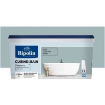 Peinture Murale spéciale Cuisine et Bain - Satin - 2L - Bleu Cupcake Ripolin