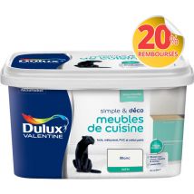 Peinture De Rénovation Simple & Deco Meubles De Cuisine Satin Blanc 2 l Dulux Valentine