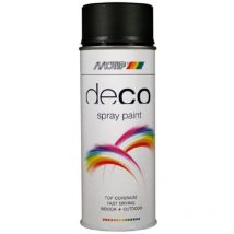 Peinture Deco Ral9005 Mat Spray 400ml Motip Noir fonce