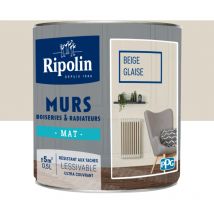 Peinture Murs, Boiseries, Radiateurs Ripolin Mat Beige glaise 0,5 l