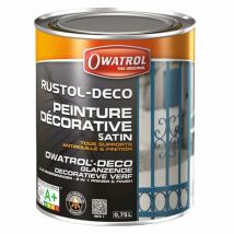 Peinture décorative antirouille rustol deco satin au ral 0,75L multi supports Owatrol ral: 7016 Gris anthracite