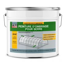 Peinture d'ombrage pour serre classique, durée d'ombrage 8 mois, produit filtrant pour serre verre et plastique Procom ffffff 25 Kg