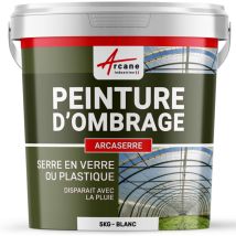 Arcane Industries - Peinture d'ombrage serres plastiques vitrages agricoles ou industriels arcaserre - 5 kg Blanc