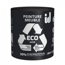 Peinture eco pour boiseries et meubles - noir 500ml Id Paris