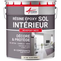 Arcane Industries - Peinture Sol - Résine Epoxy : Peinture pour Sol salon, cuisine, salle de bains - Effet Miroir - revepoxy deco - 1 kg (jusqu'à 5