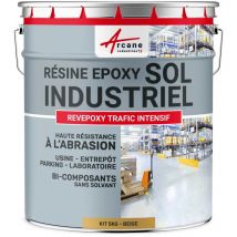Peinture sol - Résine Epoxy - Revêtement Sol Industriel et Sol Béton, usine, parking - REVEPOXY TRAFIC INTENSIF - 5 Kg (jusqu'à 10 m² en 2 couches)