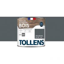 Tollens - Peinture extérieure bois 2 en 1 - Ultra Résistante Satin - Gris Anthracite - 0,5L=8m2